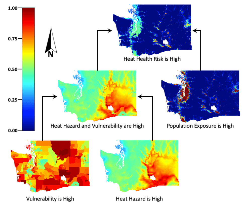 example fuzzy model output maps for Washington state